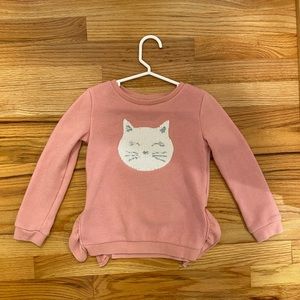 Carter’s girl flip sequin cat pink sweatshirt size 5